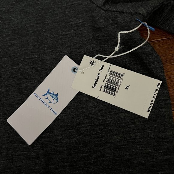 Southern Tide Stratford Heather Interlock Hoodie - Men Size XL - Picture 2 of 6